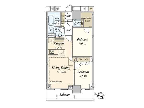 アルファグランデ千桜タワー 間取図(平面図)