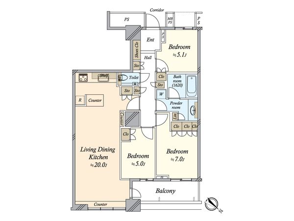 THE TOKYO TOWERS MID TOWER 間取図(平面図) THE TOKYO TOWERS MID TOWER 間取図(平面図)
