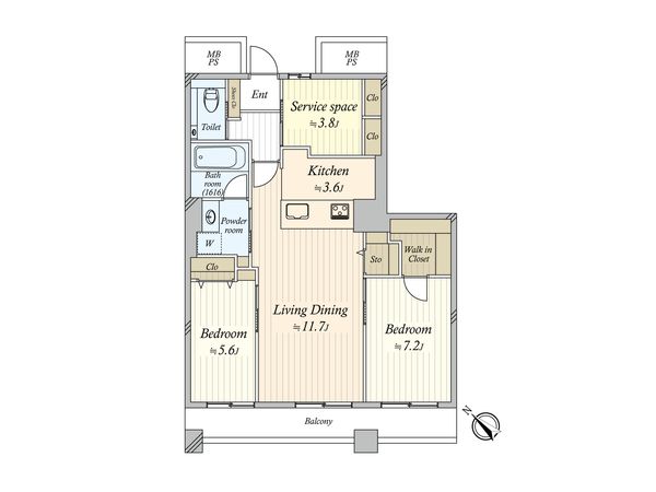 晴海アイランドトリトンスクエアビュータワー 1号棟 間取図(平面図)