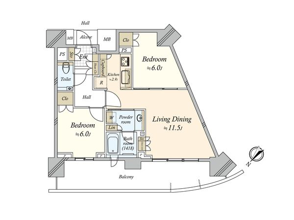 HARUMI FLAG SUN VILLAGE D棟 間取図(平面図) HARUMI FLAG SUN VILLAGE D棟 間取図(平面図)