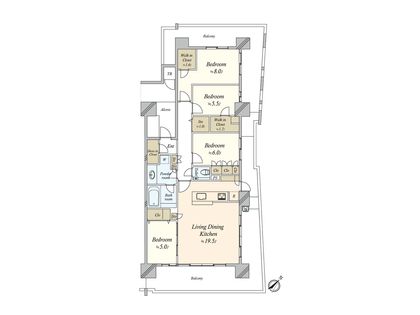 HARUMI FLAG SEA VILLAGE E棟 間取図(平面図) HARUMI FLAG SEA VILLAGE E棟 間取図(平面図)