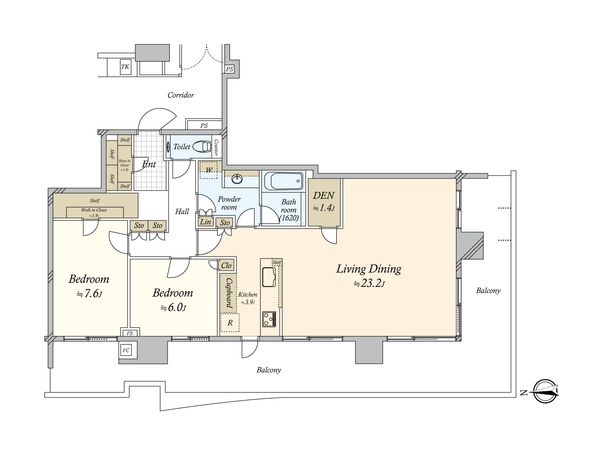 HARUMI FLAG PARK VILLAGE T棟 間取図(平面図) HARUMI FLAG PARK VILLAGE T棟 間取図(平面図)