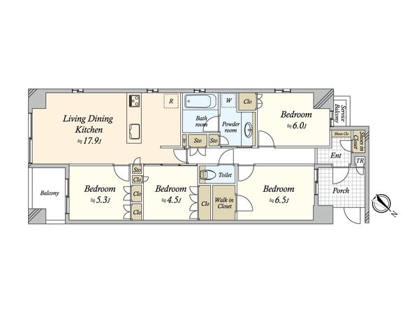 プレミスト佃二丁目 間取図(平面図) プレミスト佃二丁目 間取図(平面図)