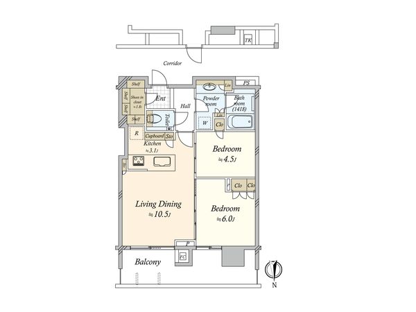HARUMI FLAG PARK VILLAGE T棟 間取図(平面図) HARUMI FLAG PARK VILLAGE T棟 間取図(平面図)