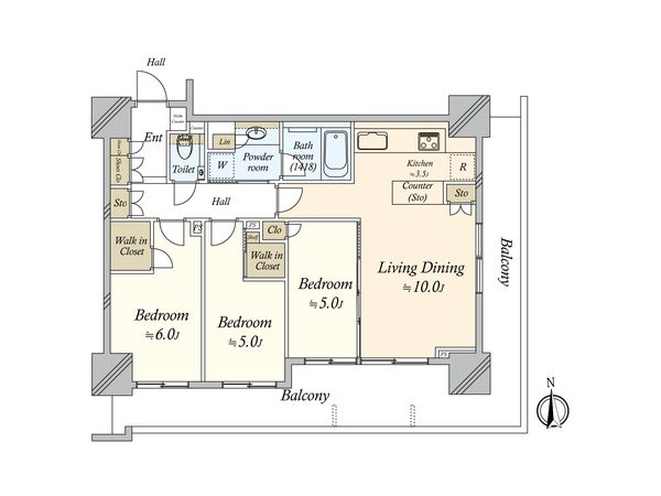 品川イーストシティタワー 間取図(平面図)