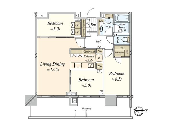 HARUMI FLAG PARK VILLAGE T棟 間取図(平面図) 間取図(平面図)