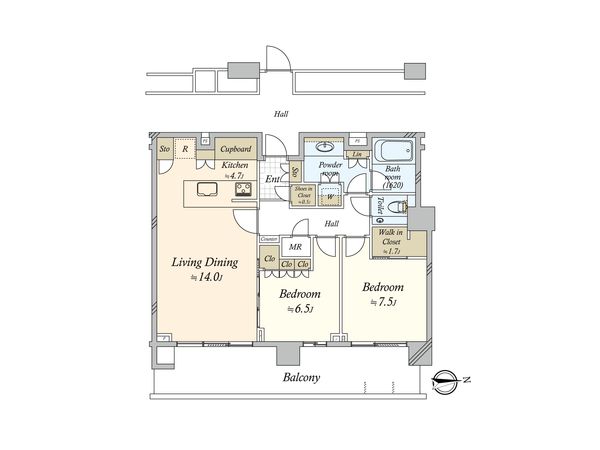 HARUMI FLAG PARK VILLAGE T棟 間取図(平面図)