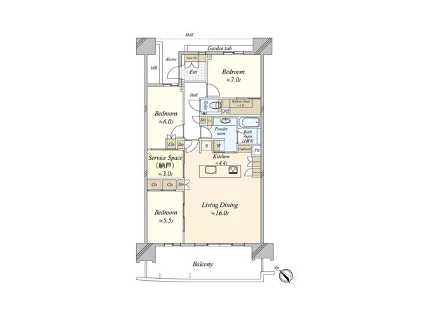 HARUMI FLAG PARK VILLAGE A棟 間取図(平面図) HARUMI FLAG PARK VILLAGE A棟 間取図(平面図)
