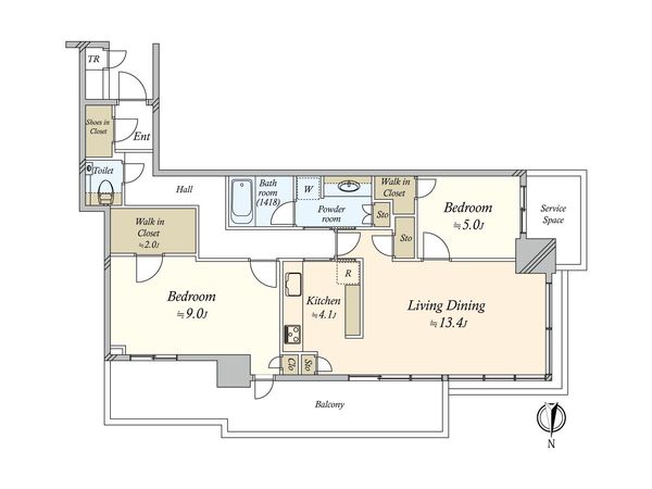 パークタワー晴海 間取図(平面図)