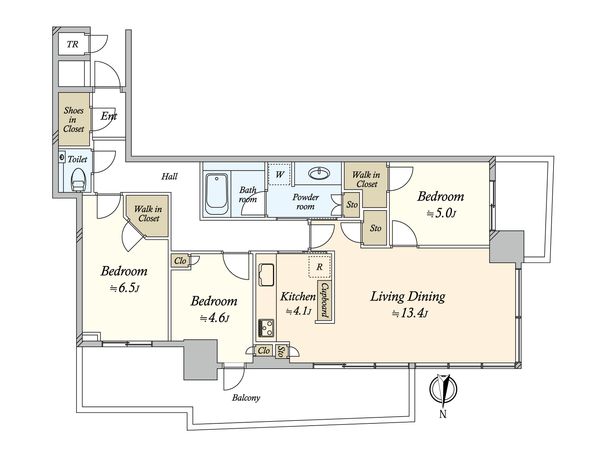 パークタワー晴海 間取図(平面図) 間取図(平面図)