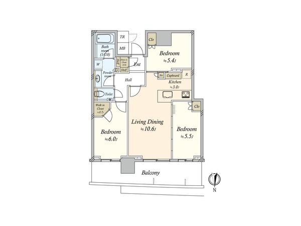 パークタワー晴海 間取図(平面図) 間取図(平面図)