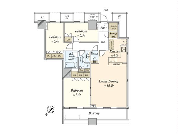 THE TOKYO TOWERS MID TOWER 間取図(平面図) 間取図(平面図)