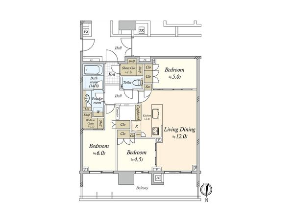 HARUMI FLAG PARK VILLAGE T棟 間取図(平面図) 間取図(平面図)