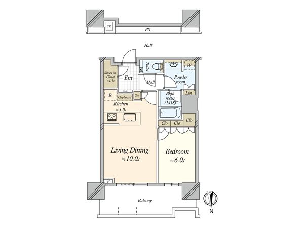 HARUMI FLAG SUN VILLAGE T棟 間取図(平面図)