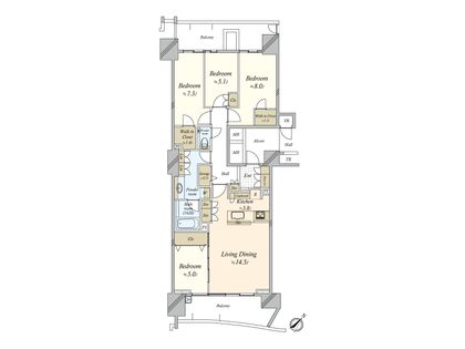 HARUMI FLAG SEA VILLAGE C棟 間取図(平面図)