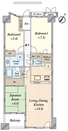 ベルシャトゥ等々力 間取図