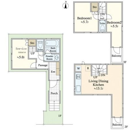 深沢3丁目戸建 間取図