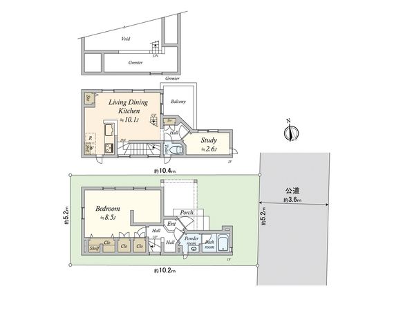 奥沢8丁目戸建 間取図