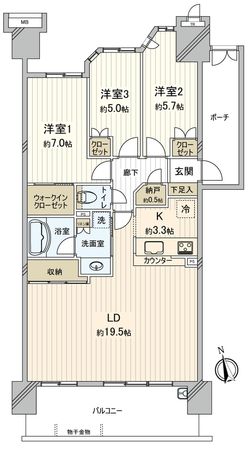グランドホライゾン・トーキョーベイグランドサン 間取図(平面図)