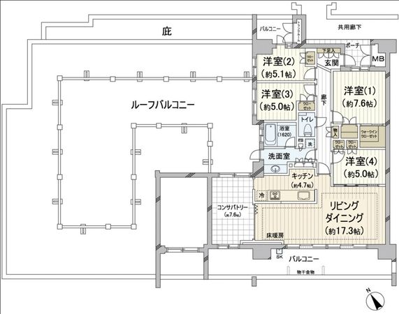 シティズフォートホワイトホーム 間取図(平面図)