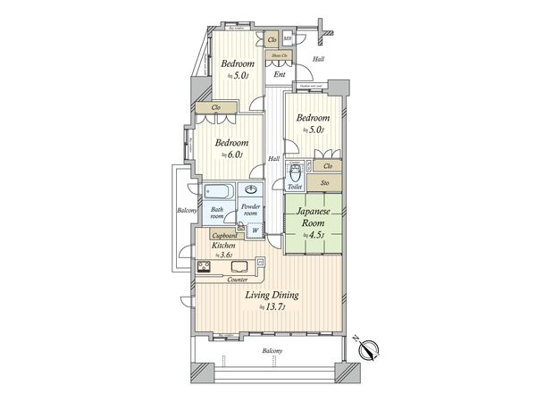アジュール筒井 間取図