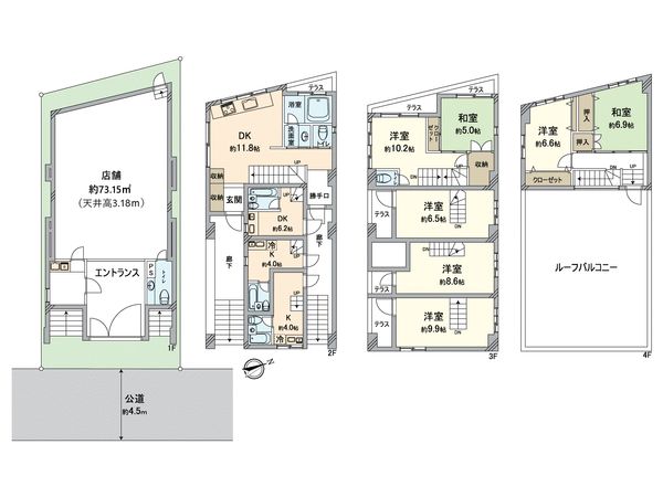 アンドギャラリービル 間取図(平面図) アンドギャラリービル 間取図(平面図)