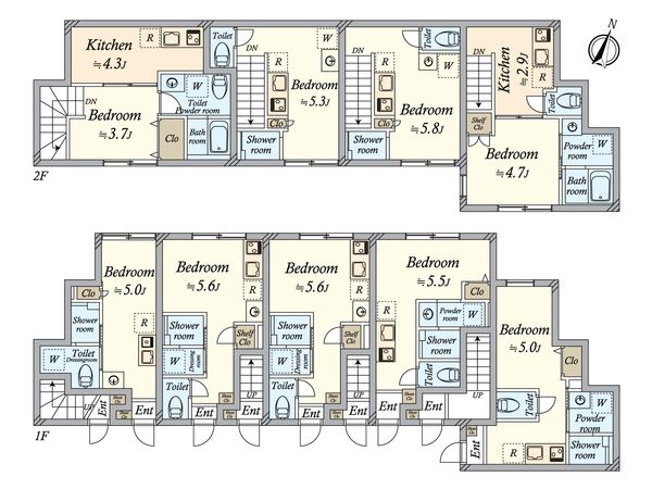 ソルナクレイシア千歳烏山 間取図(平面図) ソルナクレイシア千歳烏山 間取図(平面図)