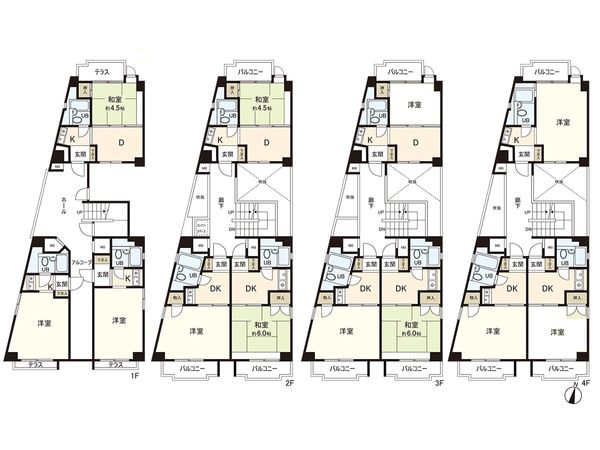 穂波第一ビル 間取図(平面図) 穂波第一ビル 間取図(平面図)