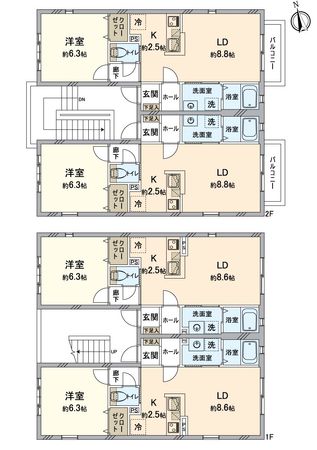 アンクオーレ桜本町 間取図(平面図) 間取図(平面図)