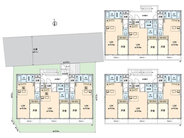 アルファパル豊 間取図(平面図) 間取図(平面図)