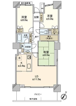 パークシティ大宮セントラルタワー 間取図
