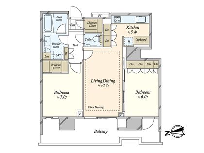 HARUMI FLAG PARK VILLAGE T棟 間取図