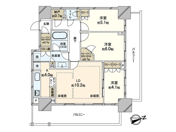 パークタワー西新宿エムズポート 間取図