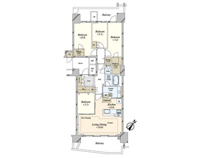 HARUMI FLAG SEA VILLAGE C棟 間取図