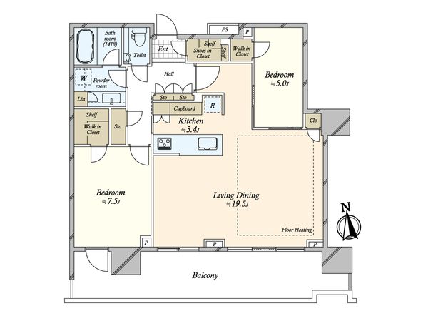 HARUMI FLAG PARK VILLAGE T棟 間取図