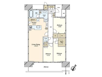 HARUMI FLAG SEA VILLAGE A棟 間取図
