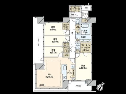 HARUMI FLAG SEA VILLAGE A棟 間取図