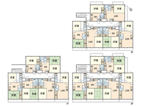 ハイツ日置 千葉市花見川区一棟RCマンション 間取図(平面図) ハイツ日置 千葉市花見川区一棟RCマンション 間取図(平面図)