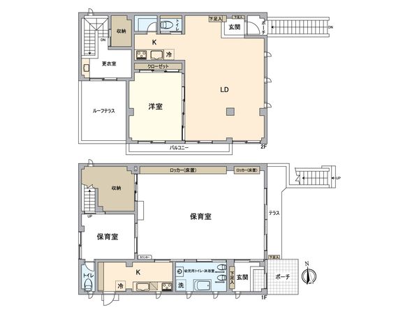 松戸市新松戸5丁目 保育物件 間取図(平面図)