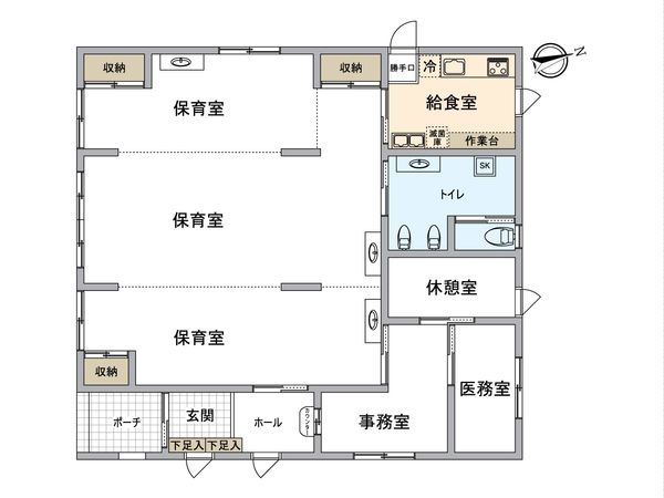 ハートフルキッズ習志野台保育園 新築 間取図(平面図) ハートフルキッズ習志野台保育園 新築 間取図(平面図)
