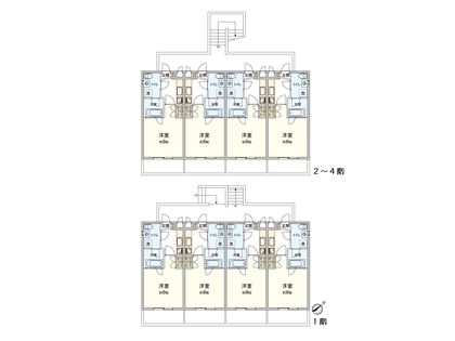 ハナスタジオアパートメント 間取図(平面図)