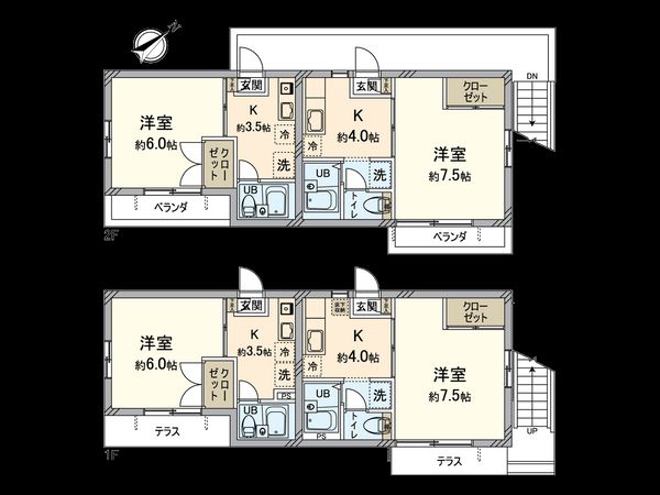 メゾンTM・セブンハイツ(2棟一括売買) 間取図(平面図) メゾンTM・セブンハイツ(2棟一括売買) 間取図(平面図)
