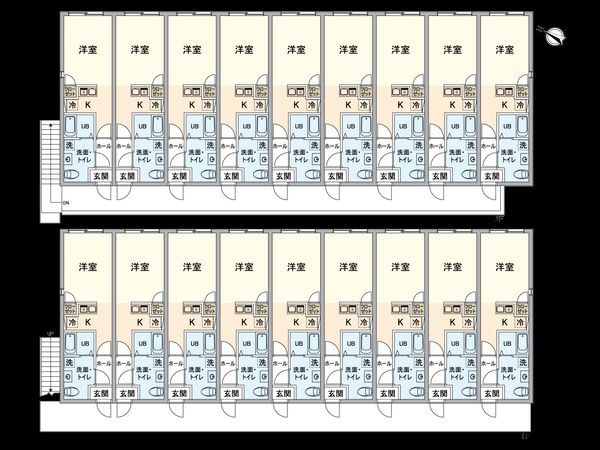 Casita野田 間取図(平面図)