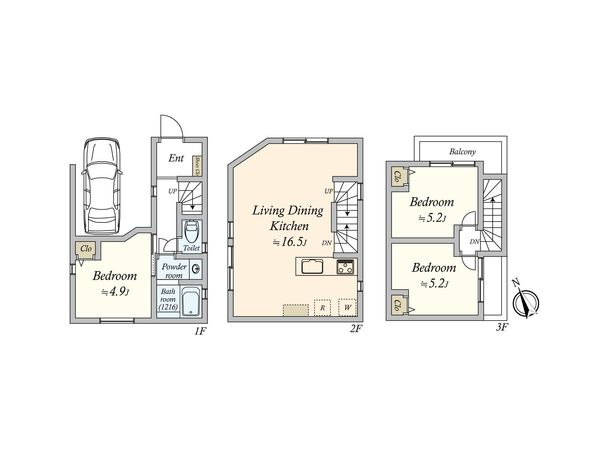 豊町2丁目建築条件付き土地 建物プラン例 (間取り図) 建物プラン例 (間取り図)