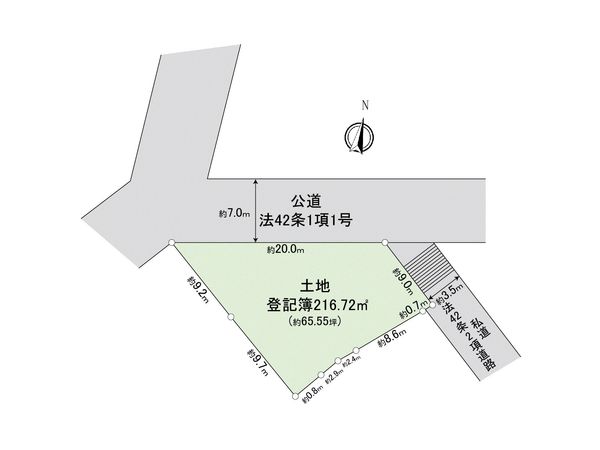 大田区上池台3丁目古家付き土地 区画図 大田区上池台3丁目古家付き土地 区画図