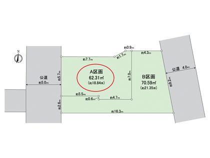 品川区中延2丁目 A区画 区画図