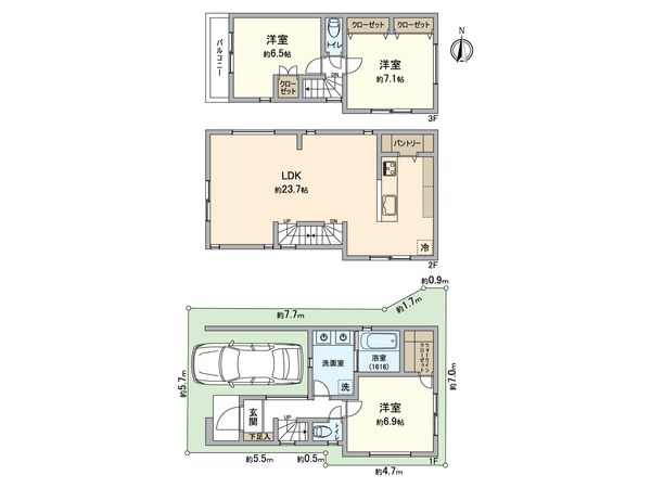建物プラン例 (間取り図)