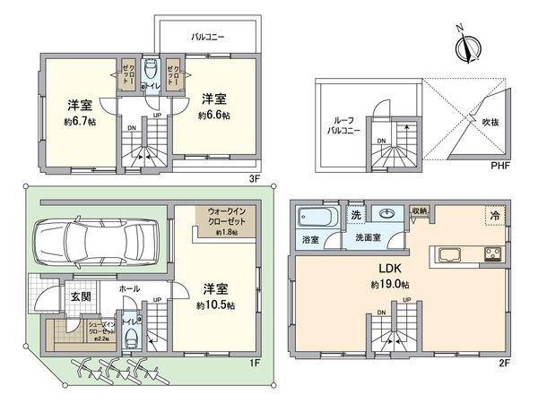 建物プラン例 (間取り図)