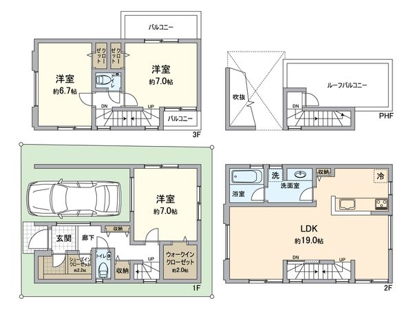 建物プラン例 (間取り図)