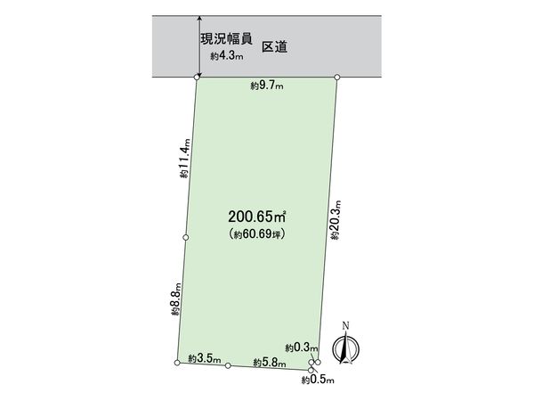 品川区戸越4丁目土地 区画図